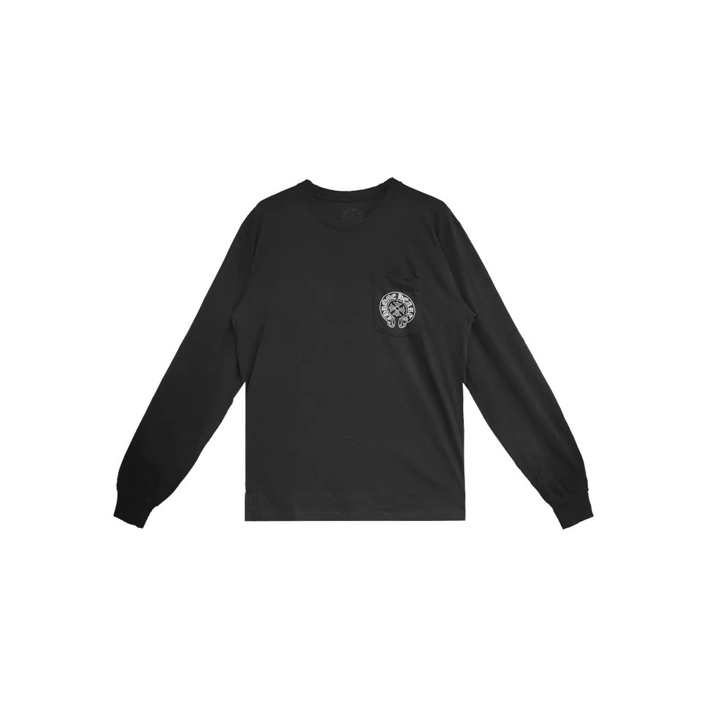Chrome Hearts Long Sleeve Pocket Tee Black Small New With Tags